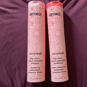 Amika Mirrorball High Shine + Protect Antioxidant Shampoo &Conditioner 275ml duo